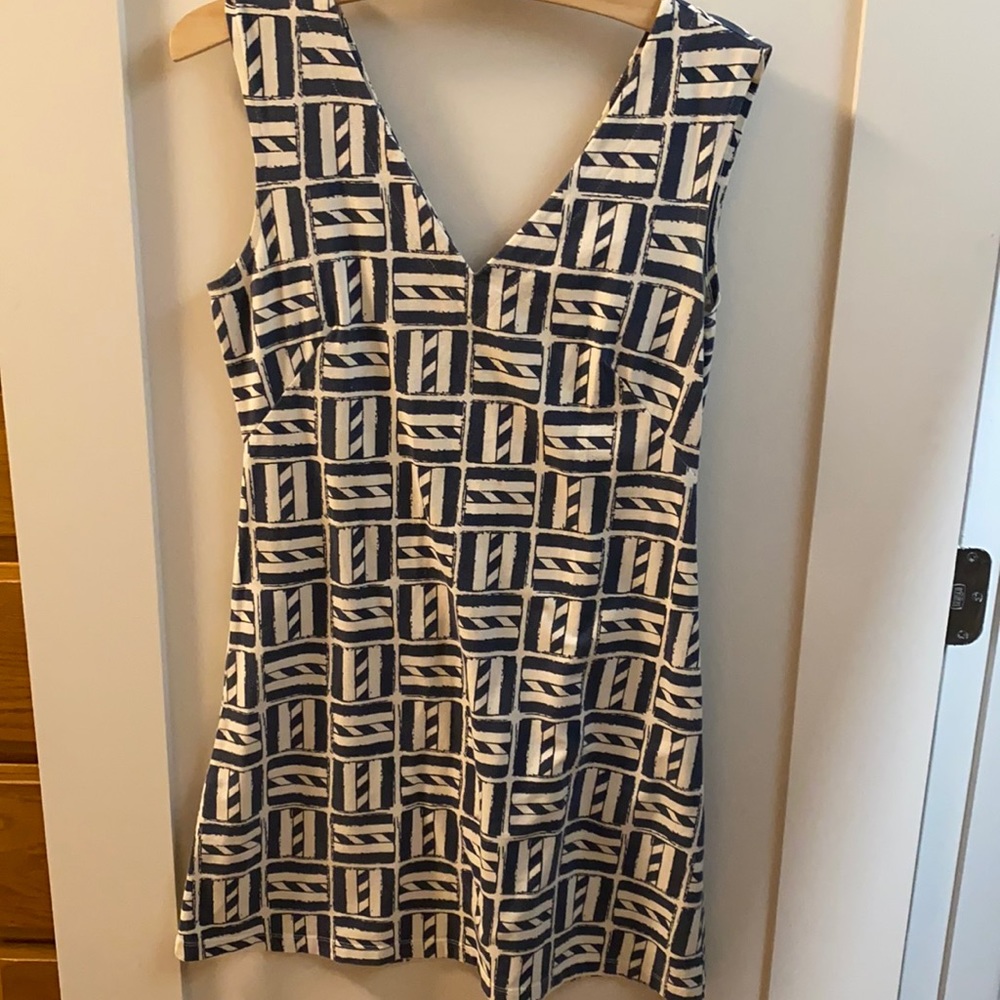 Original Mahi Gold dress in navy flag print